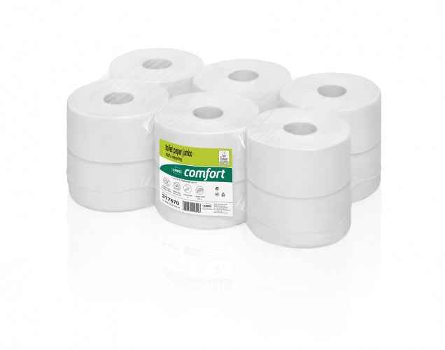 Rouleau de papier toilette WEPA TPMB3120, 120 m, 480 feuilles, 9,2 x 25, papier recyclé, (12 pièces)