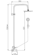 Colonne de douche COLORADO avec pommeau en laiton noir H. 117 cm