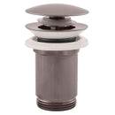 Bonde Pop-up pour lavabo et évier en laiton gris métal poli 6,5 cm
