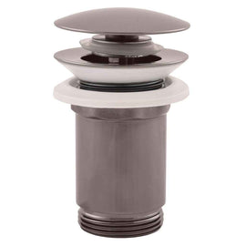 Bonde Pop-up pour lavabo et évier en laiton gris métal poli 6,5 cm