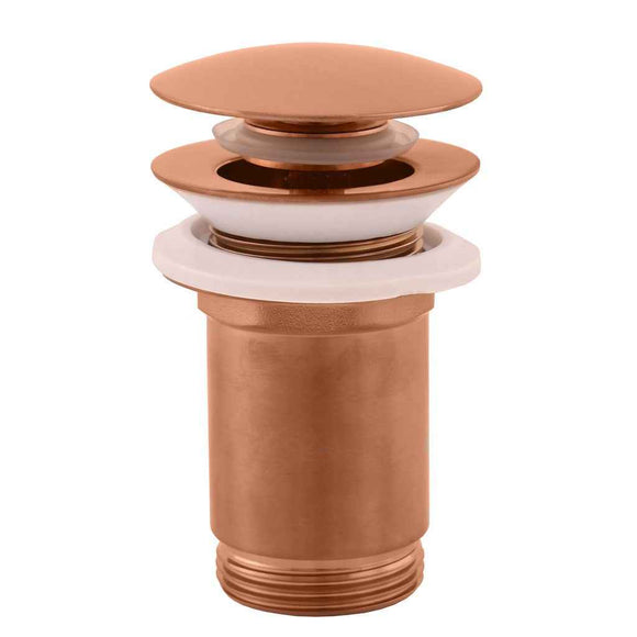 Bonde Pop-up pour lavabo et évier en laiton rose gold brossé 6,5 cm