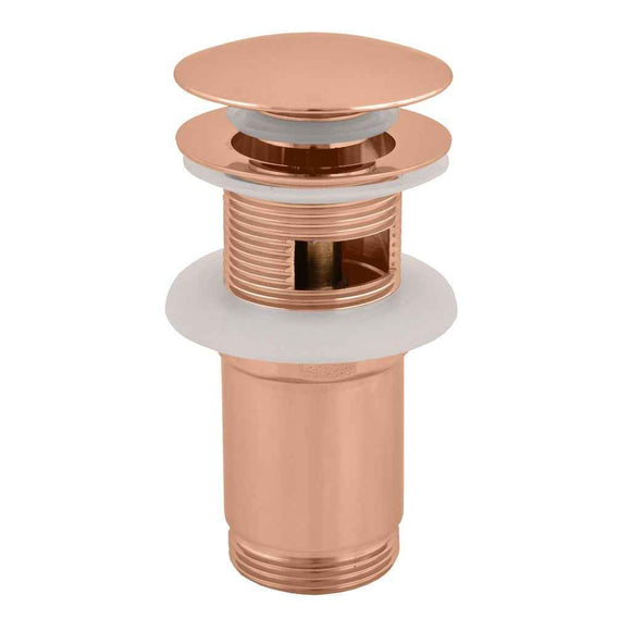 Bonde Pop-up pour lavabo et évier en laiton rose gold poli 6,5 cm