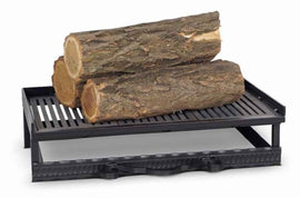 Grille de foyer en fonte avec bac de récupération de cendres 52x31x12 cm