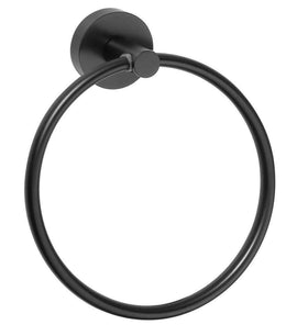 Porte serviette anneau DARK en laiton noir 15cm
