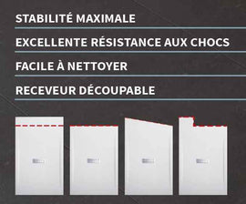 Receveur de douche noir ultra-plat recoupable NOVELLINI CUSTOM H. 3,5 cm