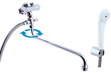 Mélangeur basse pression pour baignoire ou douche avec pommeau