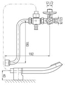 Mélangeur basse pression pour baignoire ou douche avec douchette