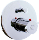 Mitigeur douche mural thermostatique avec commutateur laiton chromé