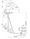 Mitigeur lavabo LABE laiton chromé sans siphon-4
