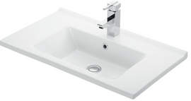 Lavabo suspendu ETNA rectangulaire 75x45x16,5 cm en porcelaine