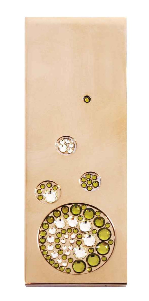 Mitigeur baignoire 4 trous avec cascade ROYAL orné de pierre