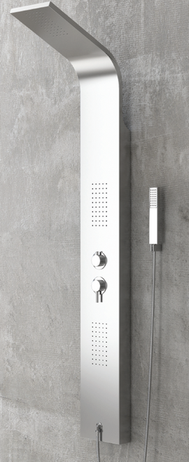 Colonne de douche hydromassante ELEA en acier inoxydable 165 cm