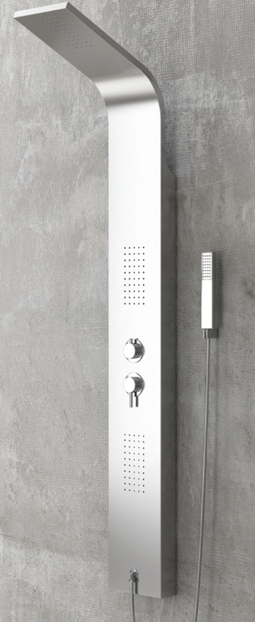 Colonne de douche hydromassante ELEA en acier inoxydable 165 cm