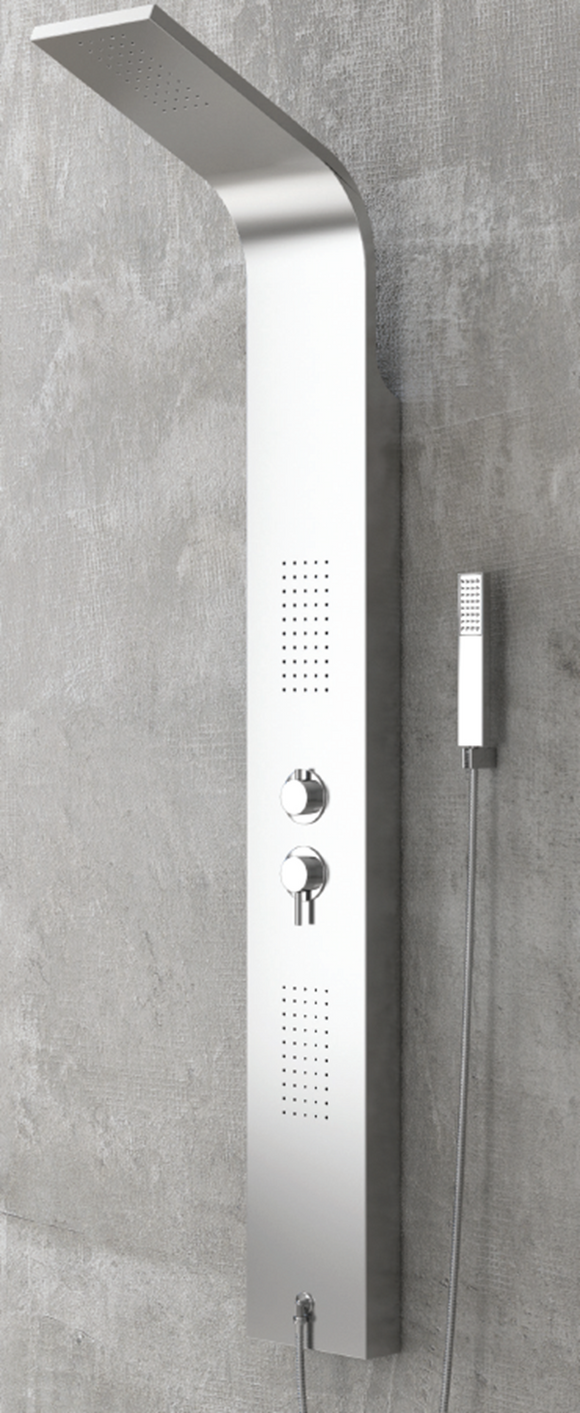 Colonne de douche hydromassante ELEA en acier inoxydable 165 cm