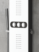 Colonne de douche hydromassante BIANCO NERO TOUCH en aluminium 148 cm