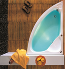 Baignoire d'angle avec tablier en acrylique lucite KONCHILI 125x90x33 cm