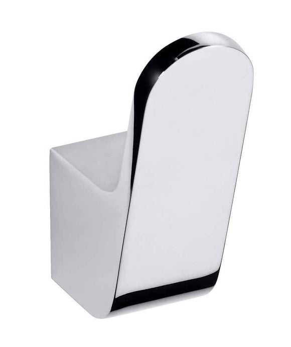 Patère simple VIA en chrome 2,5 x4,8 x7 cm