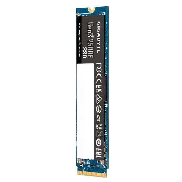 Gigabyte SSD | G325E500G | 500 GB | Solid-state drive interface PCIe 3.0x4, NVMe1.3 | Read speed 2300 MB/s | Write speed 1500 MB/s