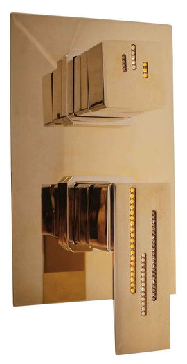 Mitigeur douche encastrable avec inverseur ROYAL orné de pierres