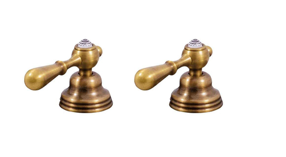 Mélangeur baignoire rétro poignée en cristal ROMANTIQUE 5 trous