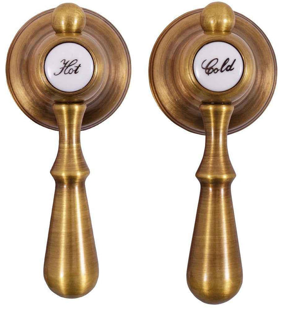 Mélangeur baignoire rétro avec douchette ROMANTIQUE en laiton