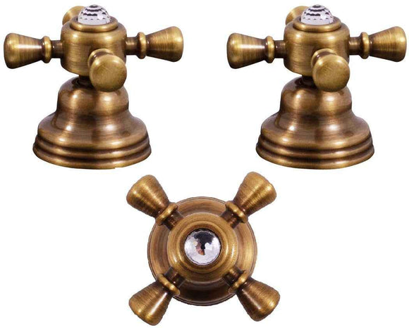 Mélangeur lavabo rétro CLASSIQUE en cristal avec pop-up