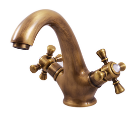 Mélangeur lavabo CLASSIQUE poignée en cristal avec pop-up