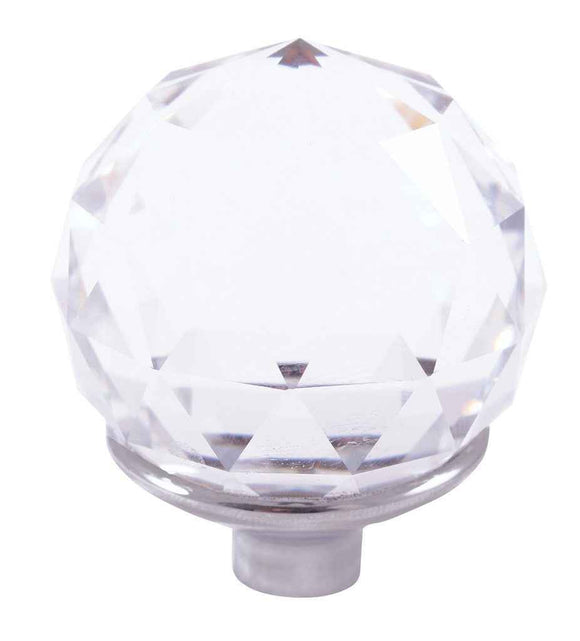 Mélangeur lavabo design BRILLANCE laiton doré et poignée en cristal