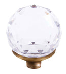 Mélangeur lavabo design BRILLANCE laiton doré et poignée en cristal