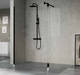 Colonne de douche thermostatique NOVELLINI EASY2 125 cm en chrome noir