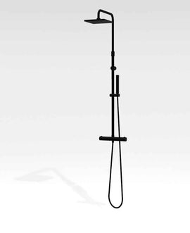 Colonne de douche thermostatique NOVELLINI EASY2 125 cm en chrome noir