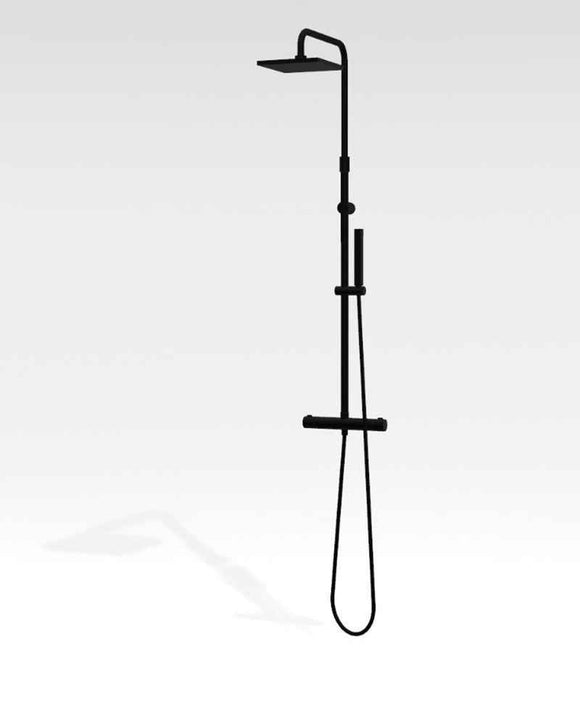 Colonne de douche thermostatique NOVELLINI EASY2 125 cm en chrome noir