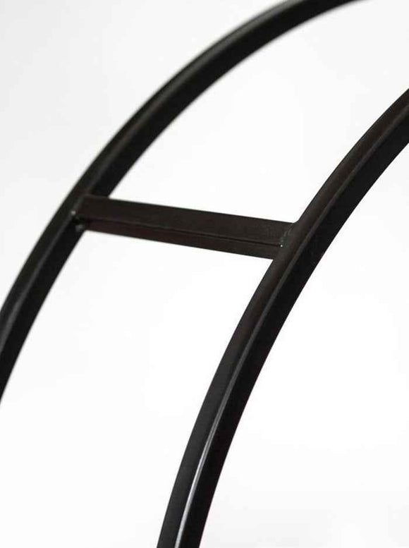 Rack à bûches rond en acier noir "DAISY" 80 cm