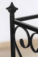 Porte bûches rectangulaire en acier noir "ALDI" 60x90x25 cm