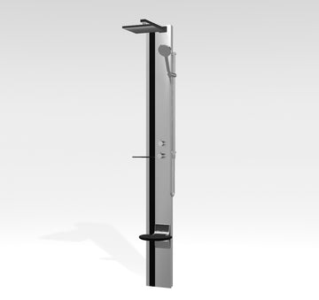 Colonne de douche hydromassante NOVELLINI LINE 1 argent 215 cm - 0