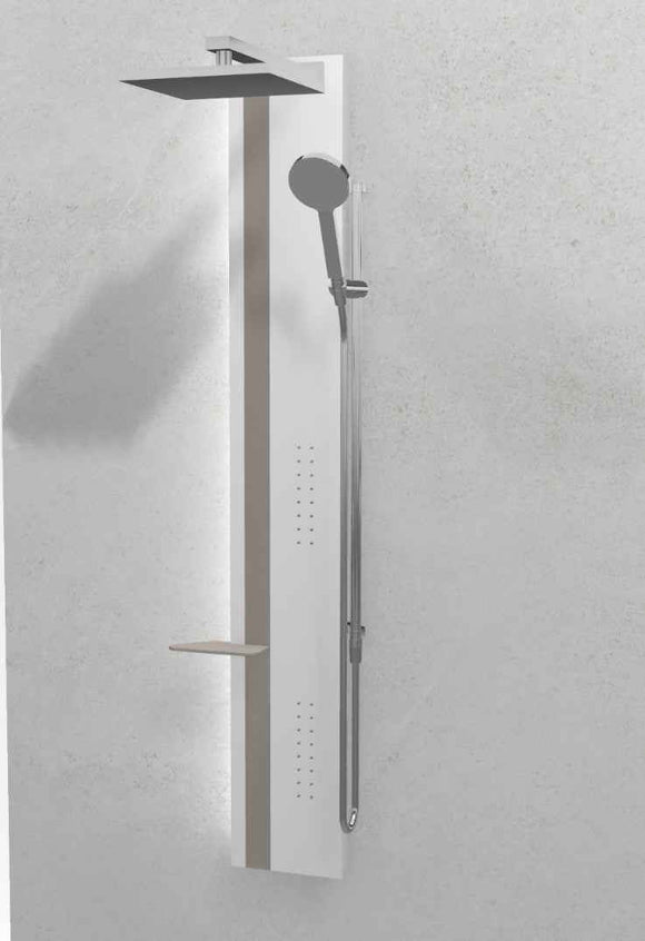 Colonne de douche hydromassante NOVELLINI LINE 2 blanc 150cm