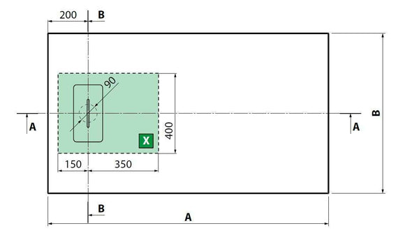 Receveur de douche recoupable NOVELLINI NOVOSOLID blanc 80x80 cm
