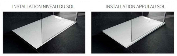 Receveur de douche recoupable NOVELLINI NOVOSOLID blanc 80x80 cm