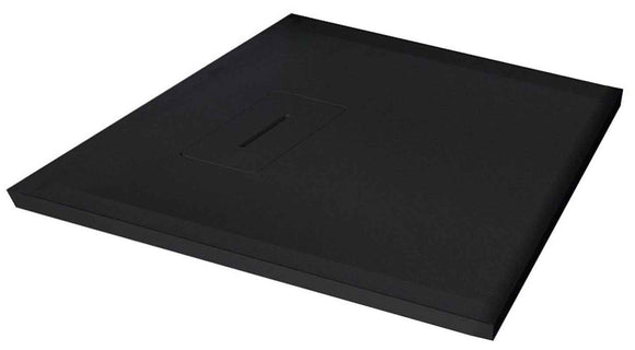 Receveur de douche recoupable NOVELLINI NOVOSOLID noir 100x100 cm