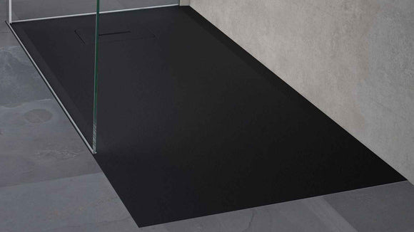 Receveur de douche recoupable NOVELLINI NOVOSOLID noir 120x70 cm