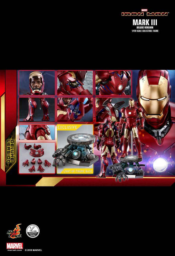 Figurine Hot Toys QS012 - Marvel Comics - Iron Man - Iron Man Mark 3 Deluxe Version
