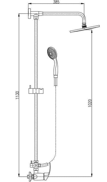 Colonne de douche MISSISSIPPI en laiton chromé