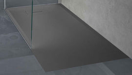 Receveur de douche recoupable NOVELLINI NOVOSOLID gris 120x90 cm