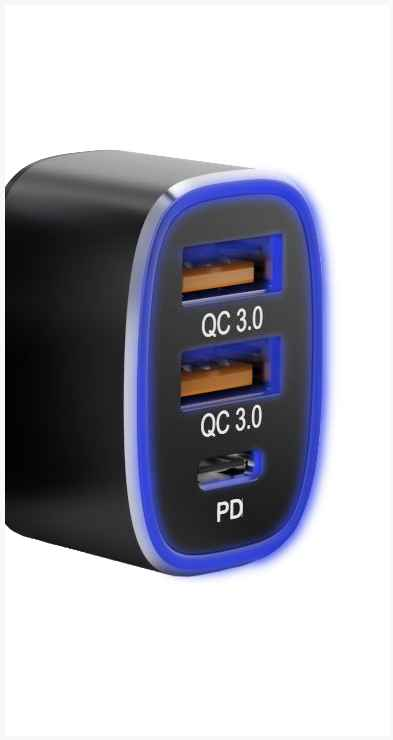 Chargeur de voiture Tellur FCC9, 56 W, 9 A (2XQC 3.0 + PD20 W) noir