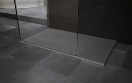 Receveur de douche recoupable NOVELLINI NOVOSOLID gris 170x70 cm