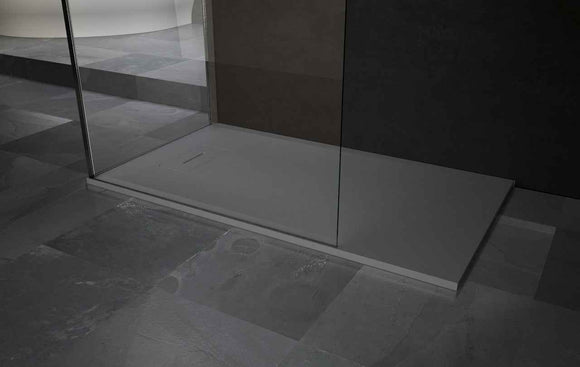Receveur de douche recoupable NOVELLINI NOVOSOLID gris 170x70 cm