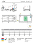 Baignoire acrylique NOVELLINI CALOS 2.0 160x70 cm avec pieds