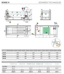 Baignoire NOVELLINI ELYSIUM SENSE 4 2.0 170x70 cm avec vidage