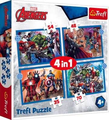 Puzzle  4 en 1  - brave avengers trefl 34386