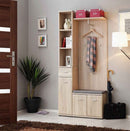 Porte manteau fixe mural ARMARIO coloris chêne sonoma 60x154x32 cm